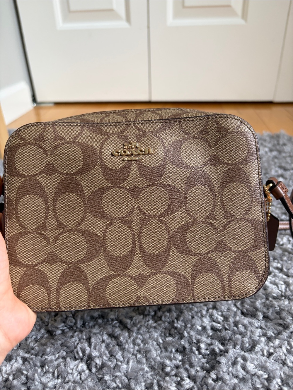 Coach Classic Brown Print Crossbody Bag